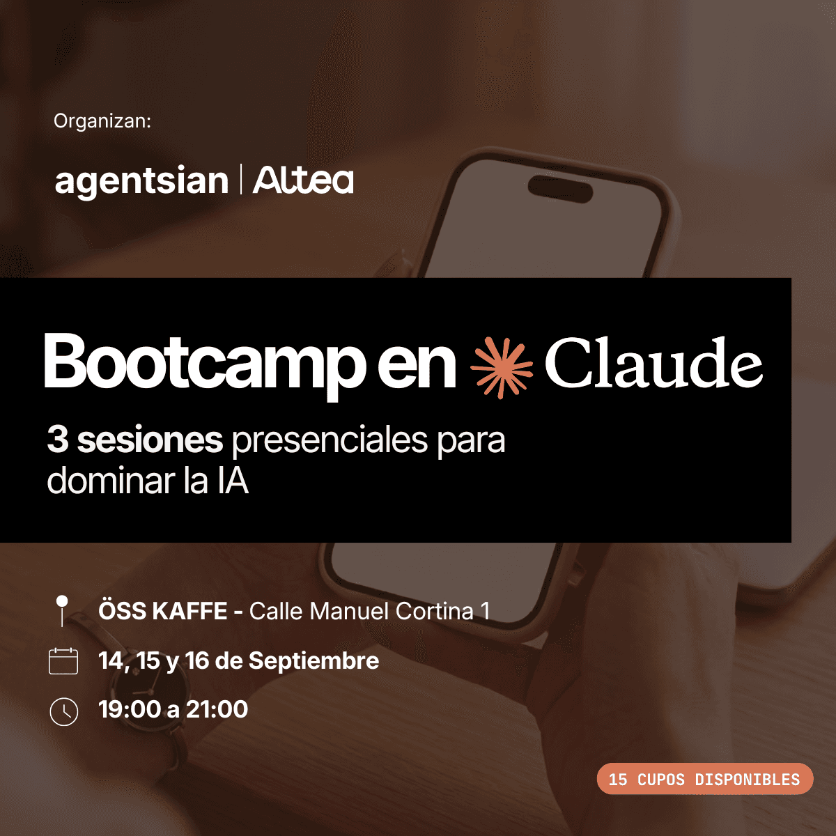 Bootcamp en Claude: 3 sesiones presenciales para dominar la IA con Paul McFarlane