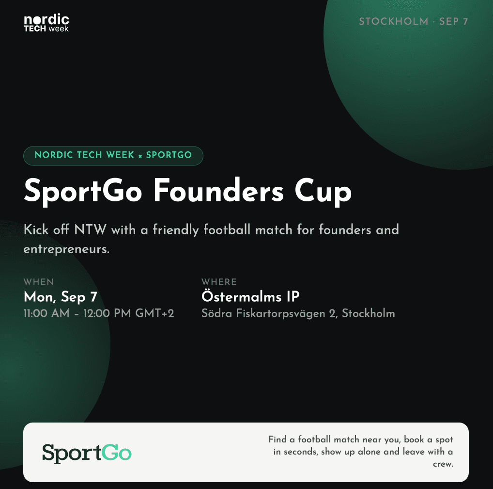 Founders Cup by SportGo: Kick off NTW with a fun football game for founders and entrepreneurs