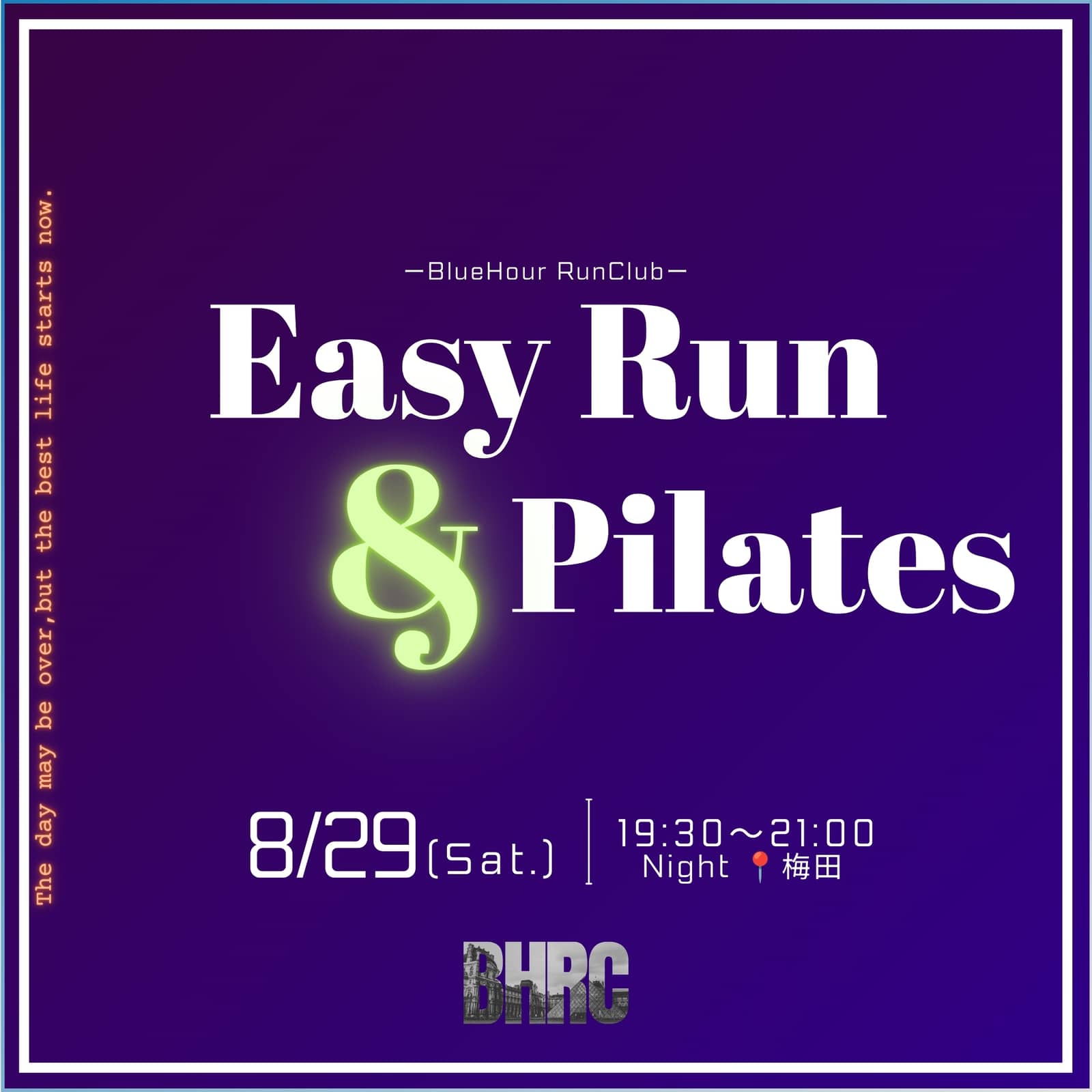 8/29 19:00〜 📍Regular Umeda Pilates & Run EVENT | An Evening for Body Alignment