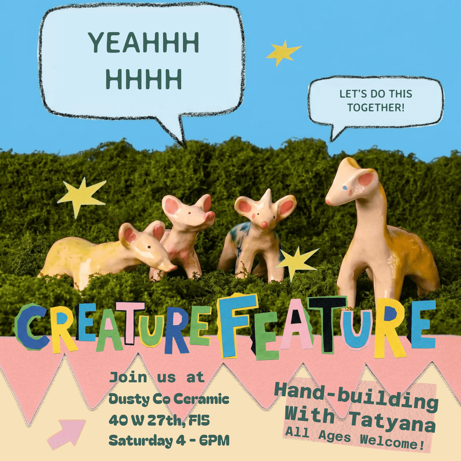 Creature Feature! Hand-building Clay Creatures with Tatyana