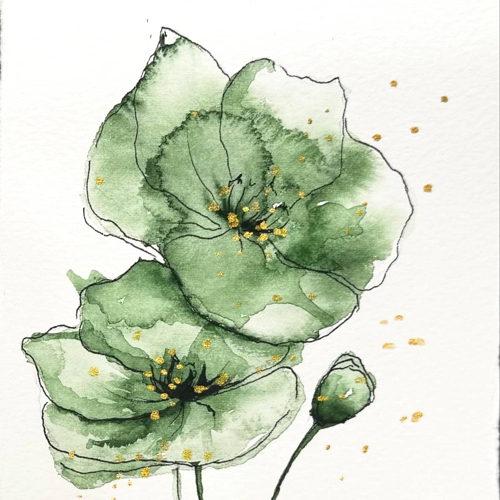 Fleurs à l'aquarelle
