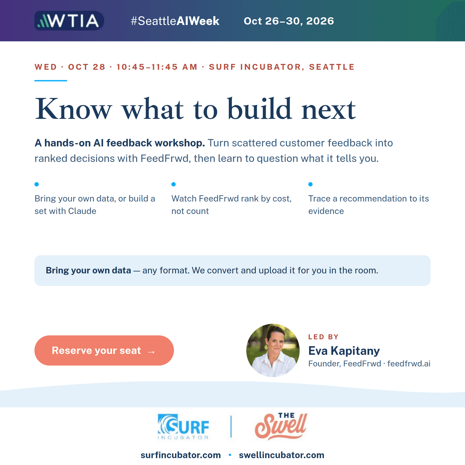 Know What to Build Next: A Hands-On AI Feedback Workshop