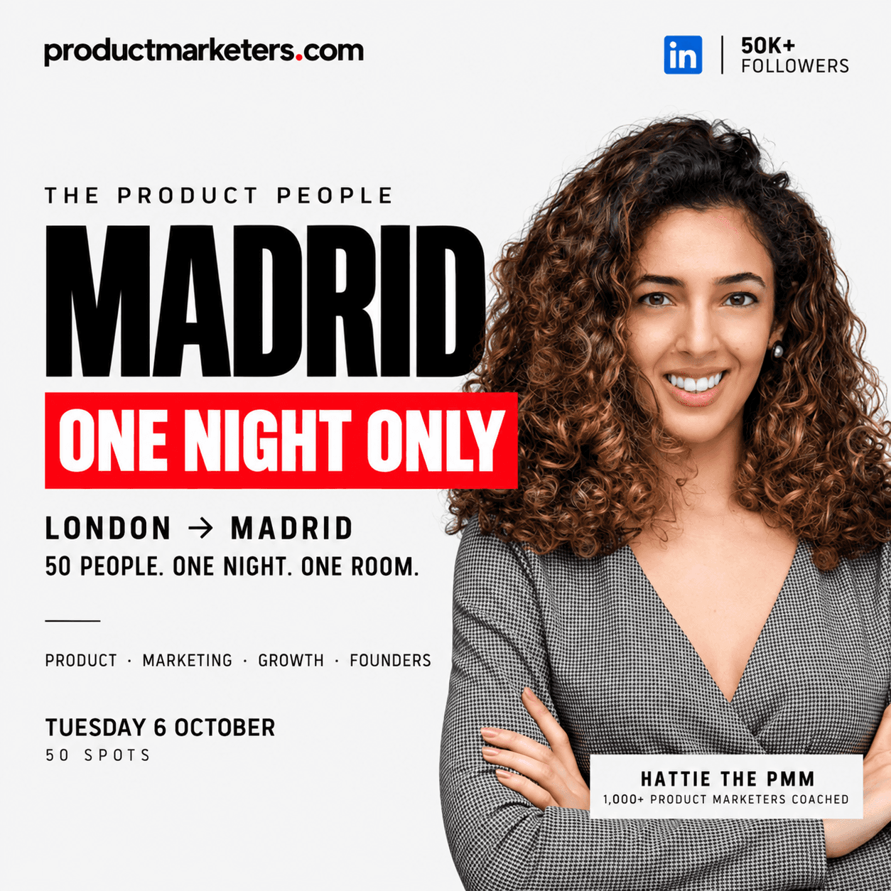 THE PRODUCT PEOPLE: MADRID 🇪🇸 One Night Only w/ Hattie the PMM