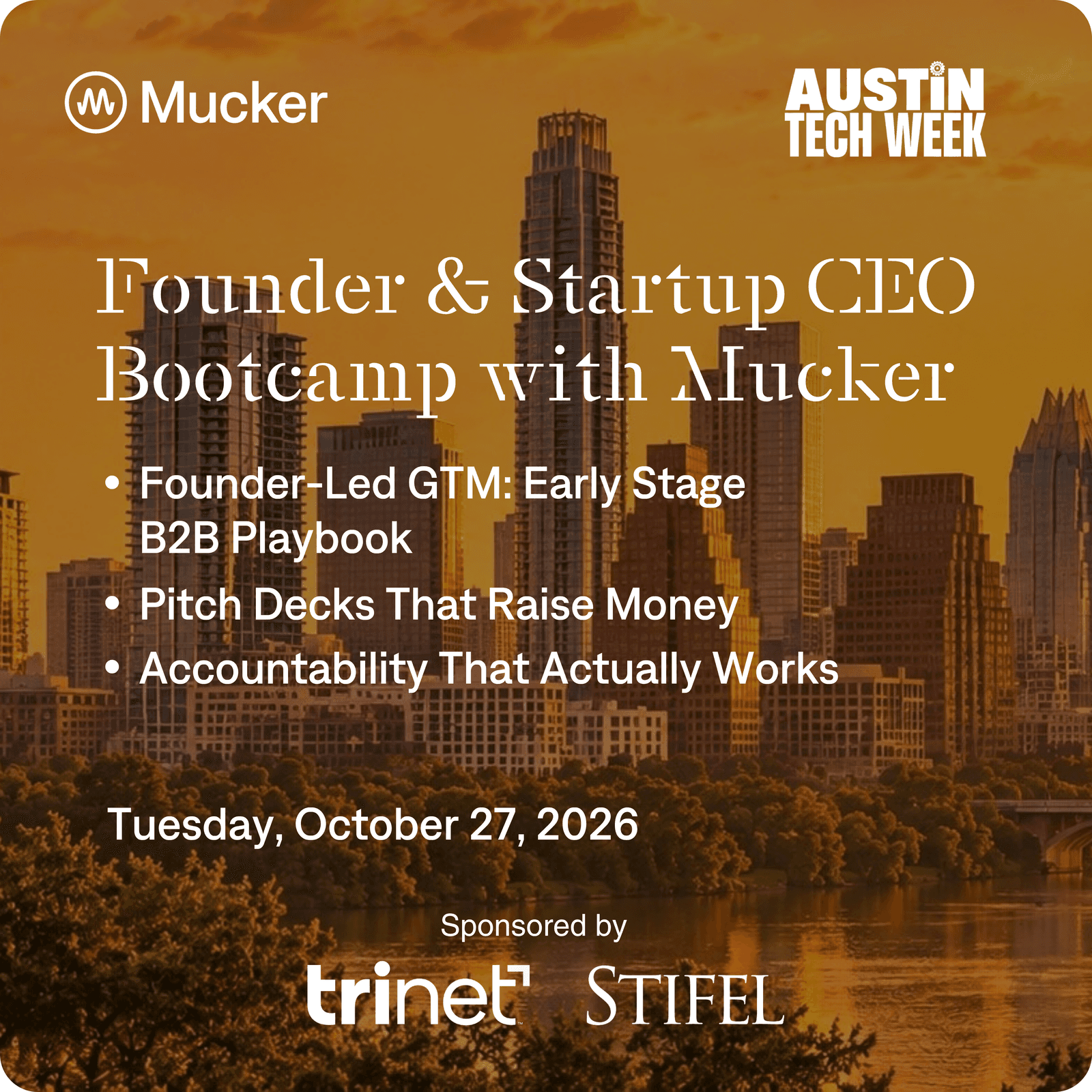 Founder & Startup CEO Bootcamp with Mucker, Day 1