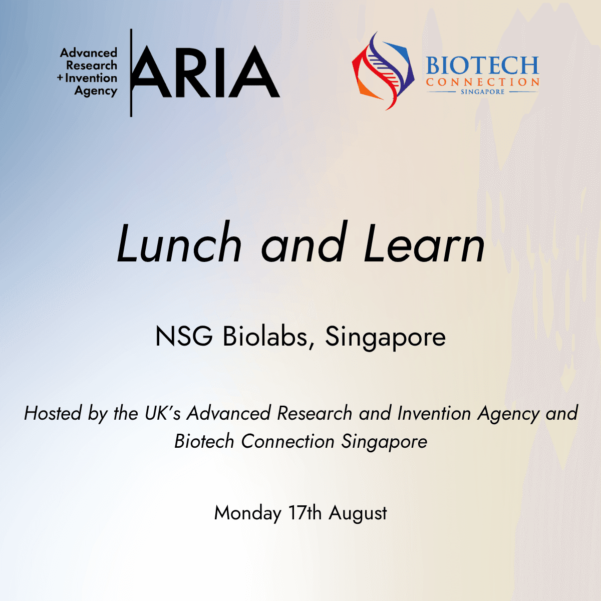 Lunch and Learn - Singapore: hosted by ARIA and Biotech Connection Singapore