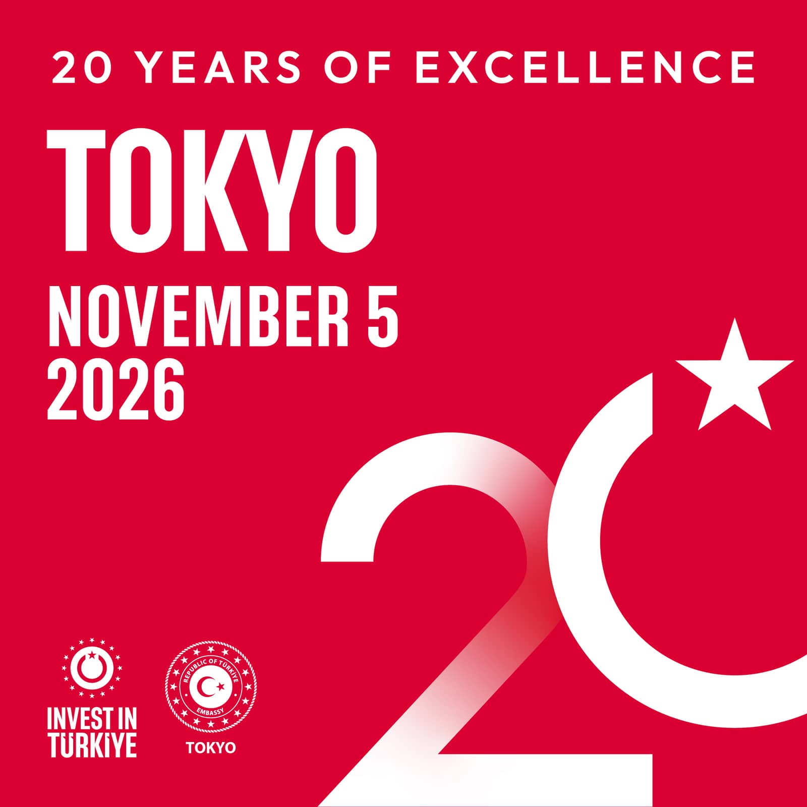 トルコ共和国大統領府投資・財務局設立20周年レセプション