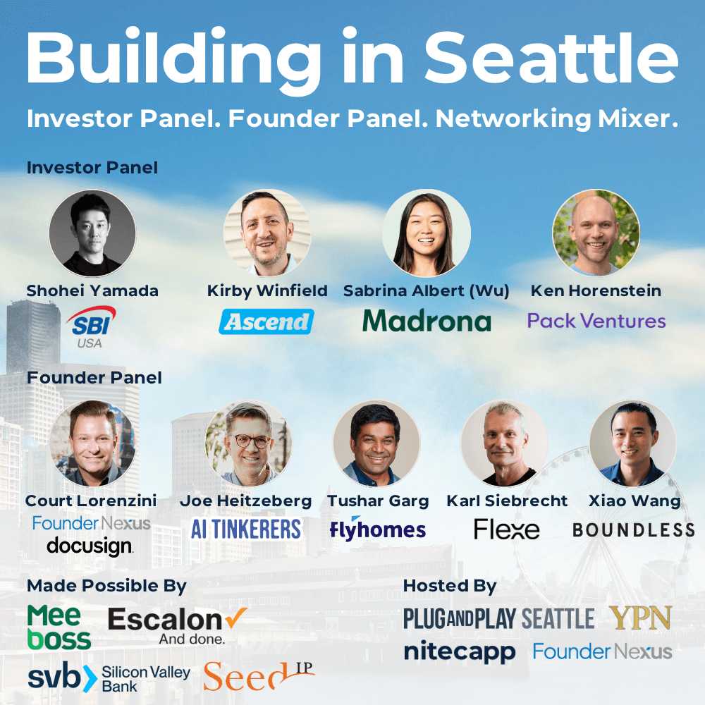 Building in Seattle | Plug and Play Seattle, FounderNexus and YPN