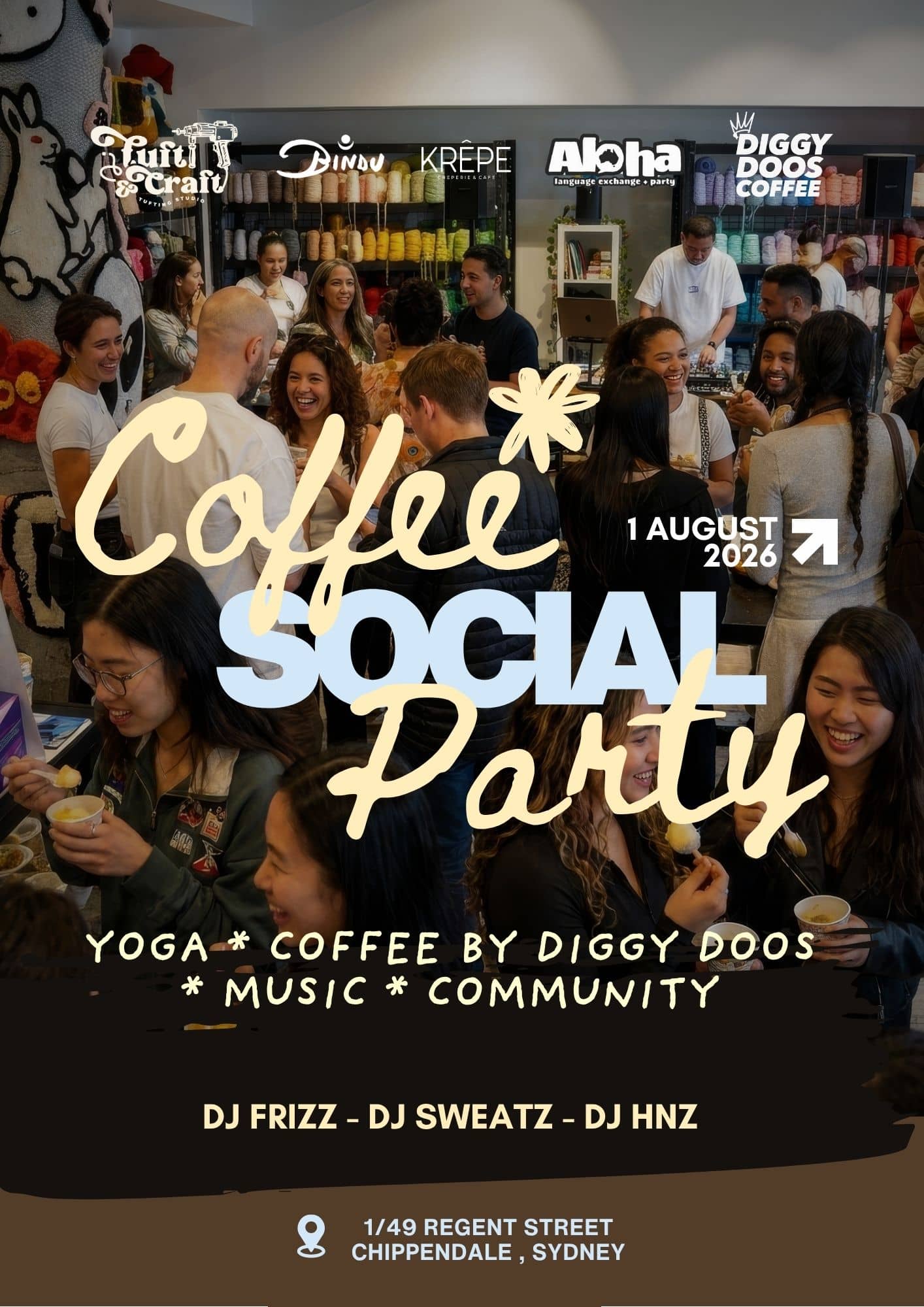☕ Coffee Social Party | Yoga, Matcha, Music & New Connections