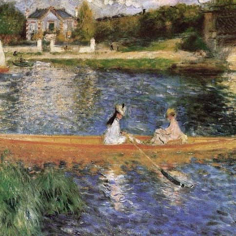 Renoir & Monet landscapes with oil pastels