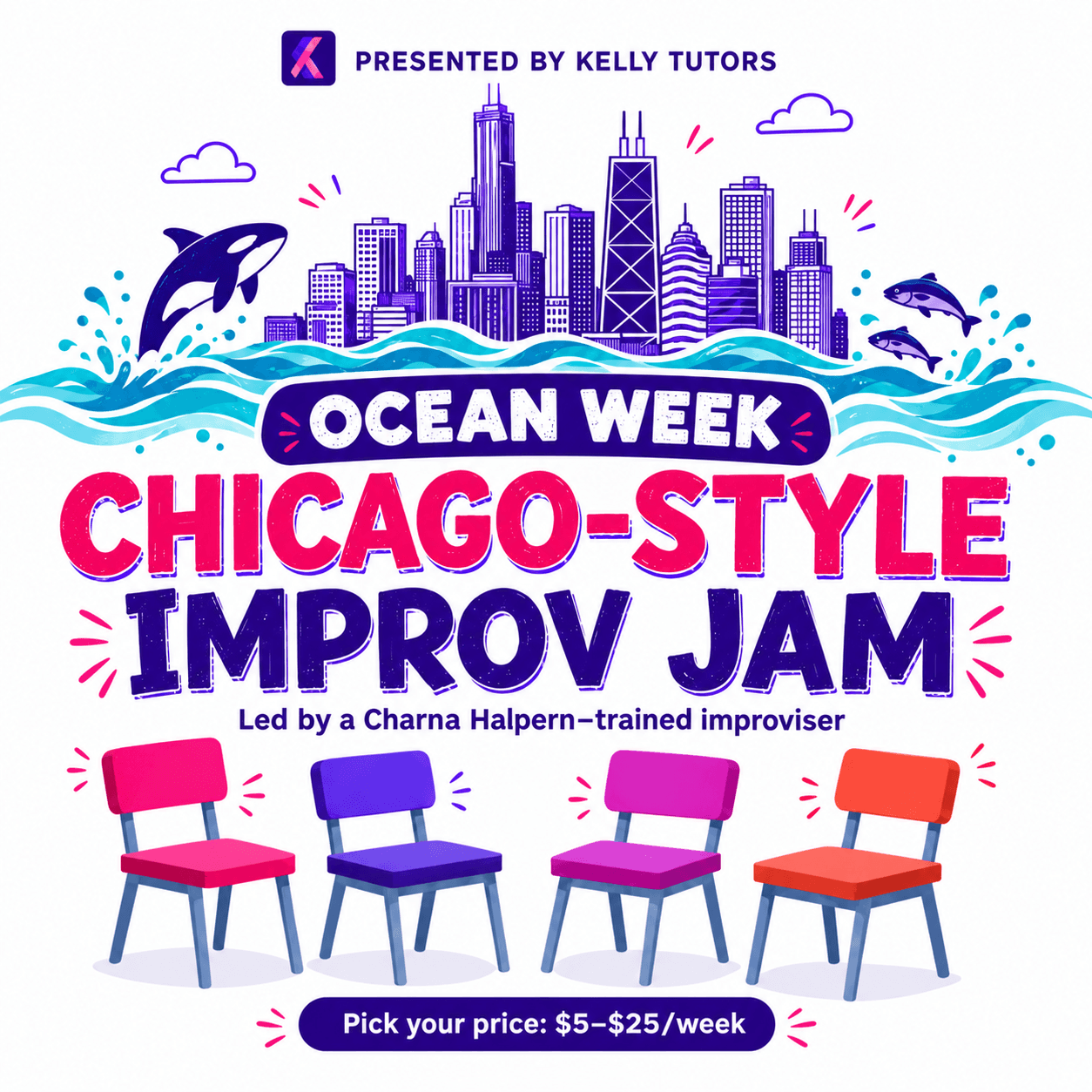 Chicago-Style Improv: Ocean Week Edition (Pay What You Can)