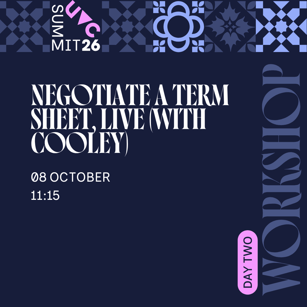 Negotiate a term sheet, live (with Cooley)