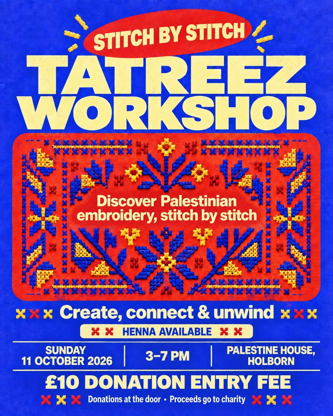 Tatreez Workshop at Palestine House