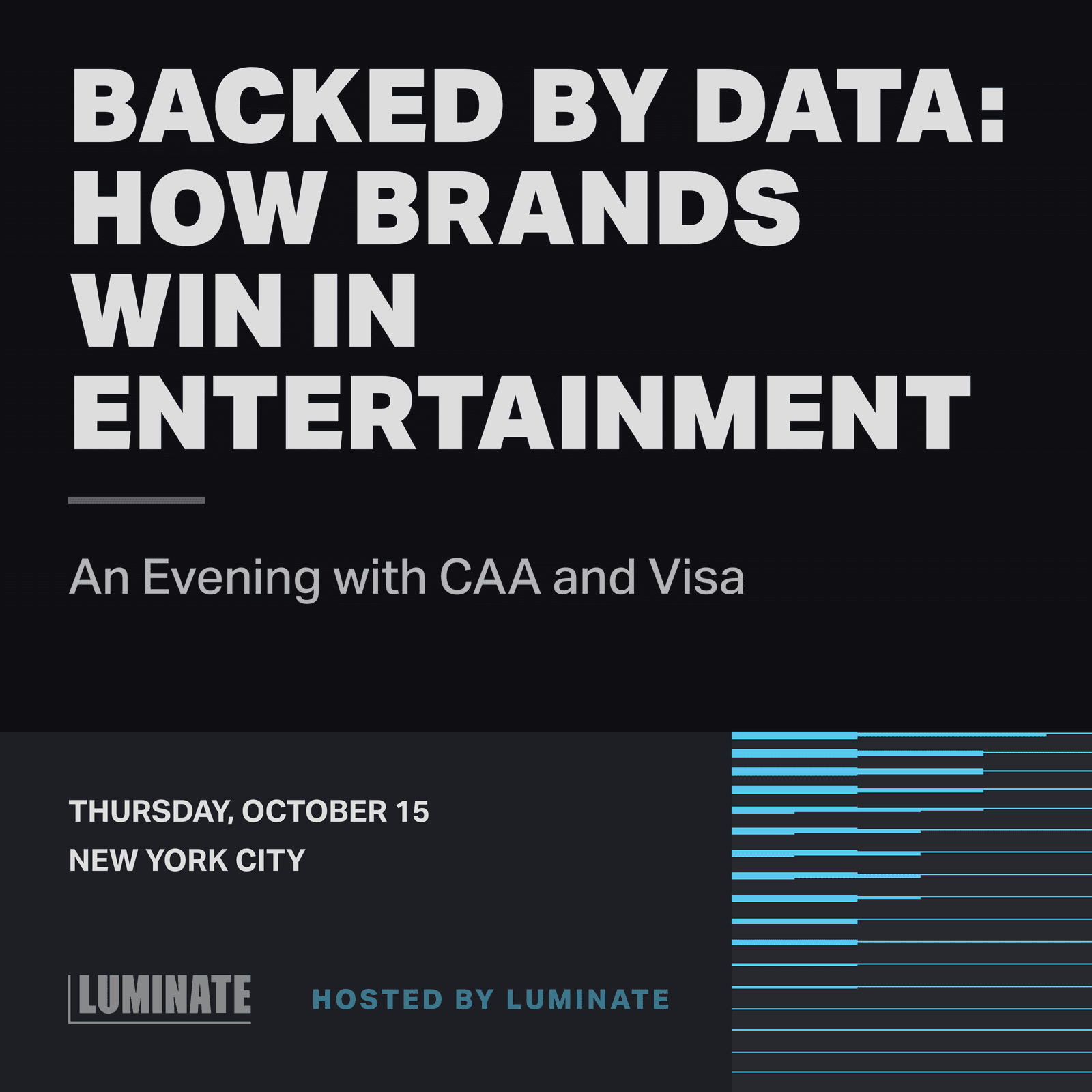 Backed by Data: How Brands Win in Entertainment — An Evening with CAA and Visa