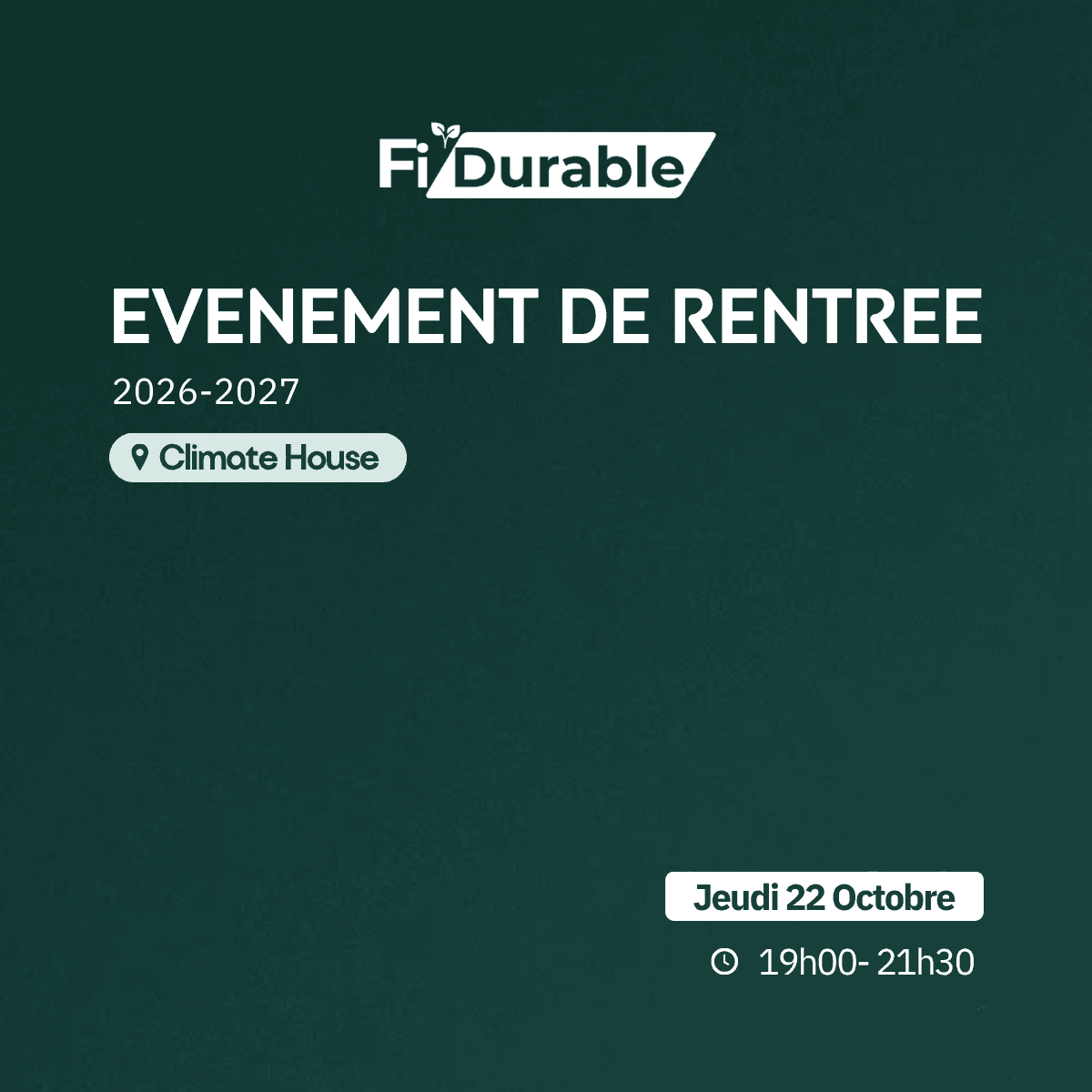 Evénement de rentrée 2026-2027
