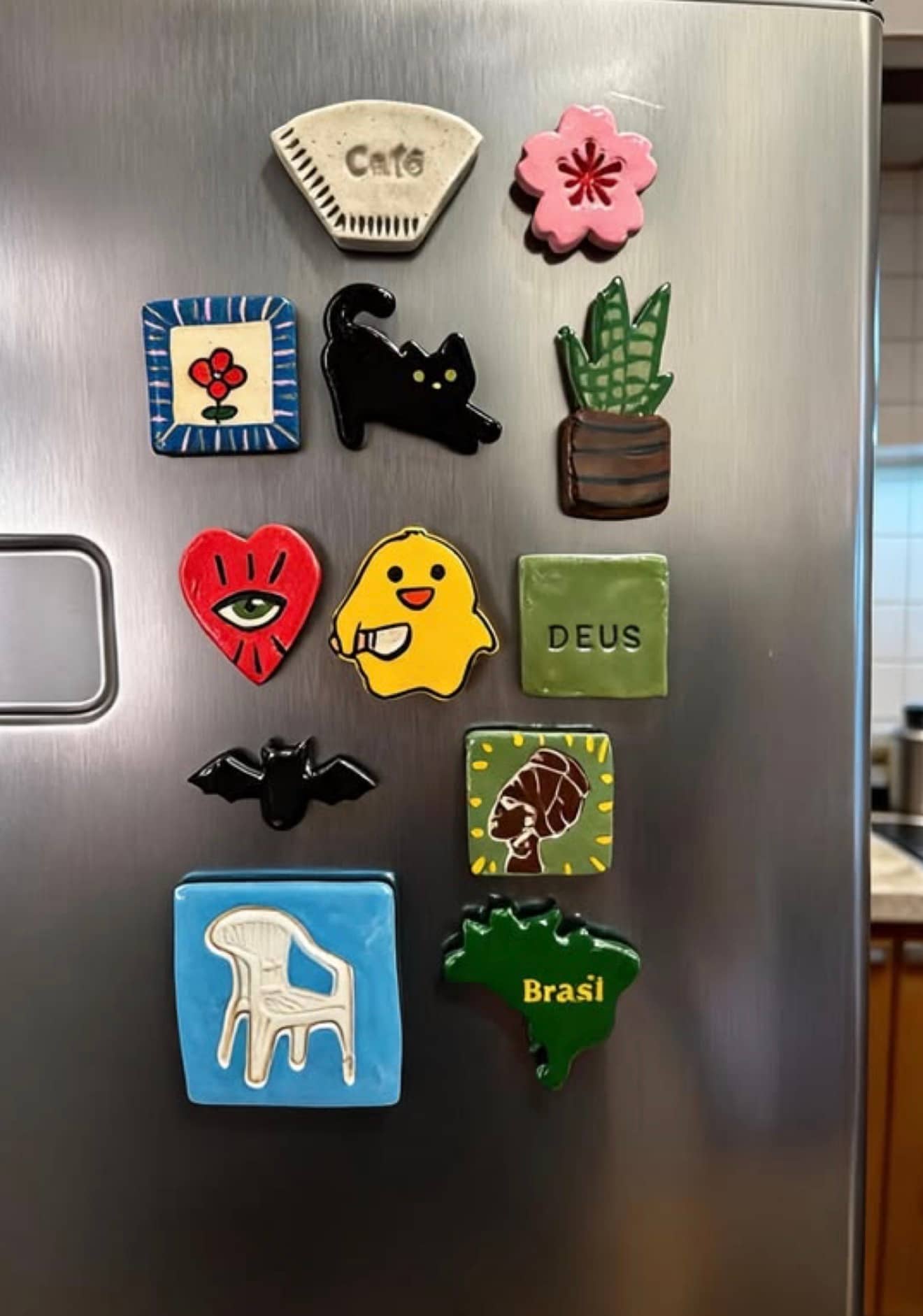 little things: clay fridge magnets
