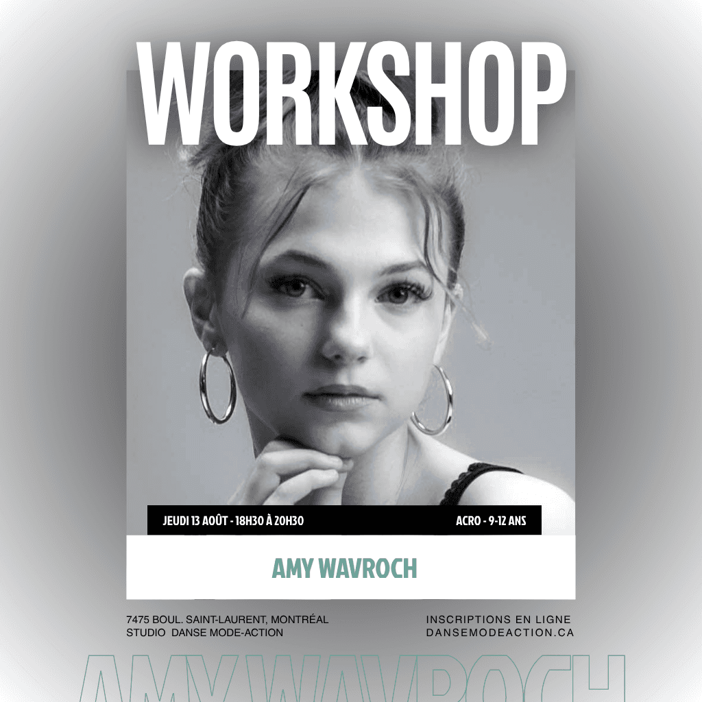 Amy Wavroch - Workshop Acro Danse - 9-12 ans