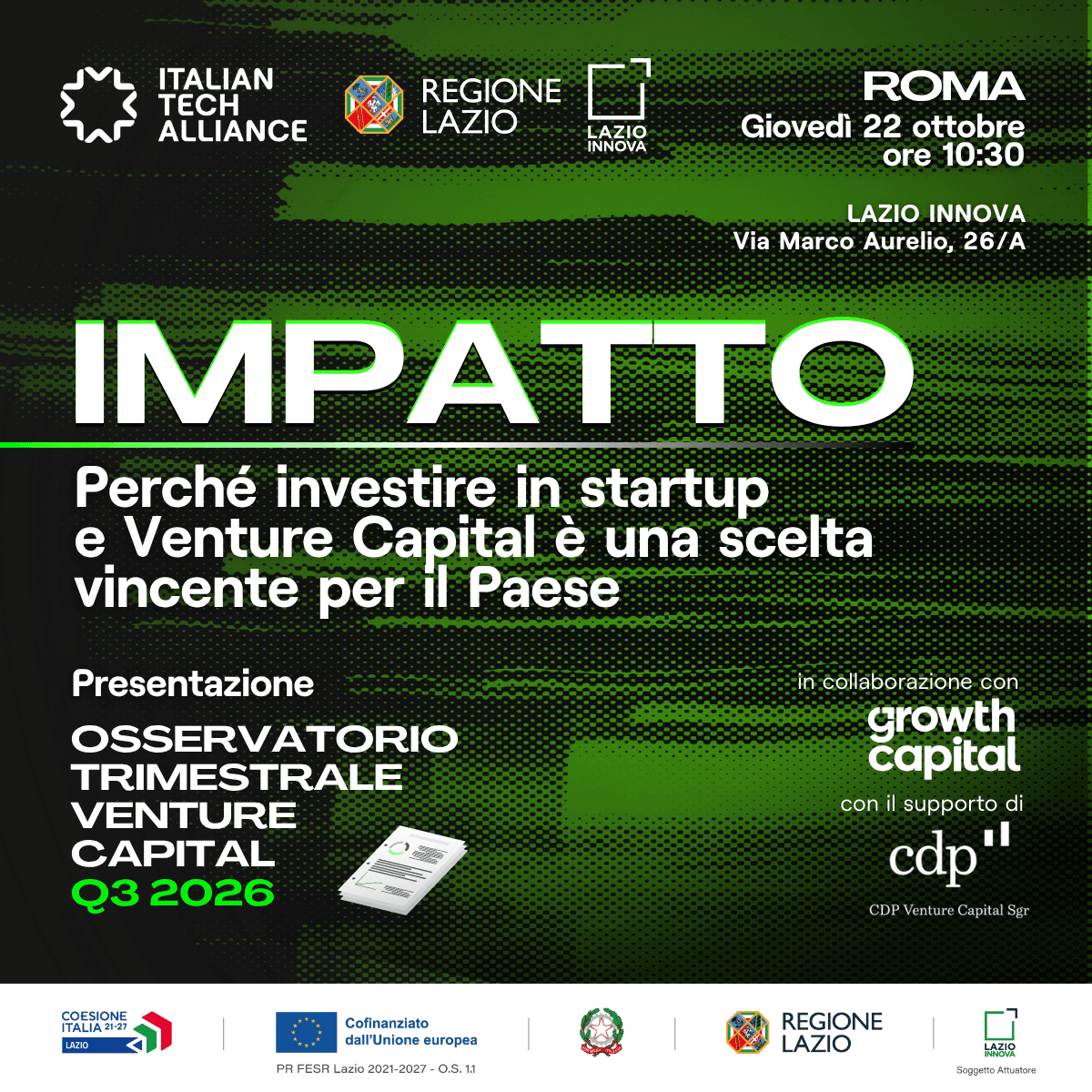 IMPATTO + Osservatorio Trimestrale VC - Q3 2026 | Roma