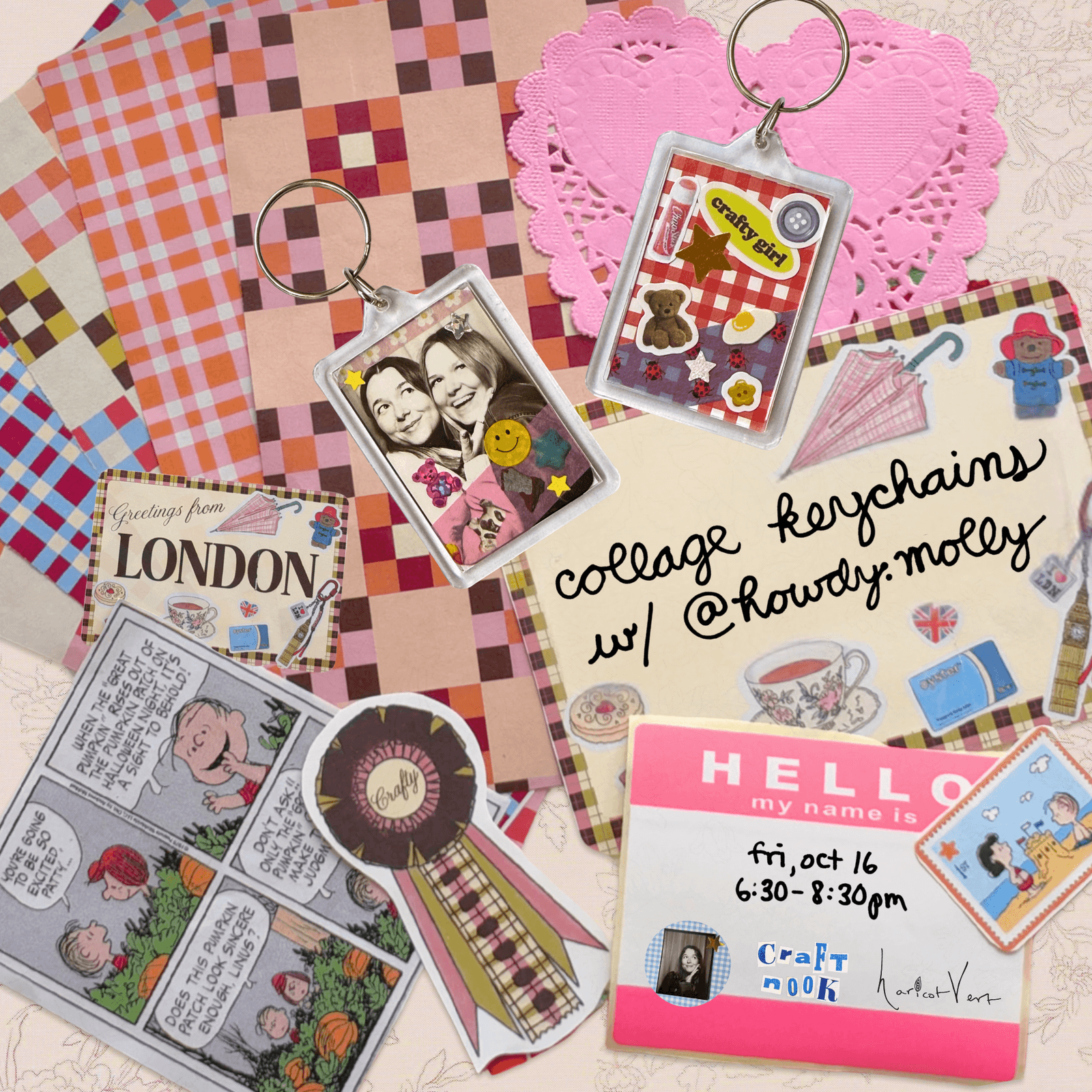 cutie collage keychains w/ @howdy.molly