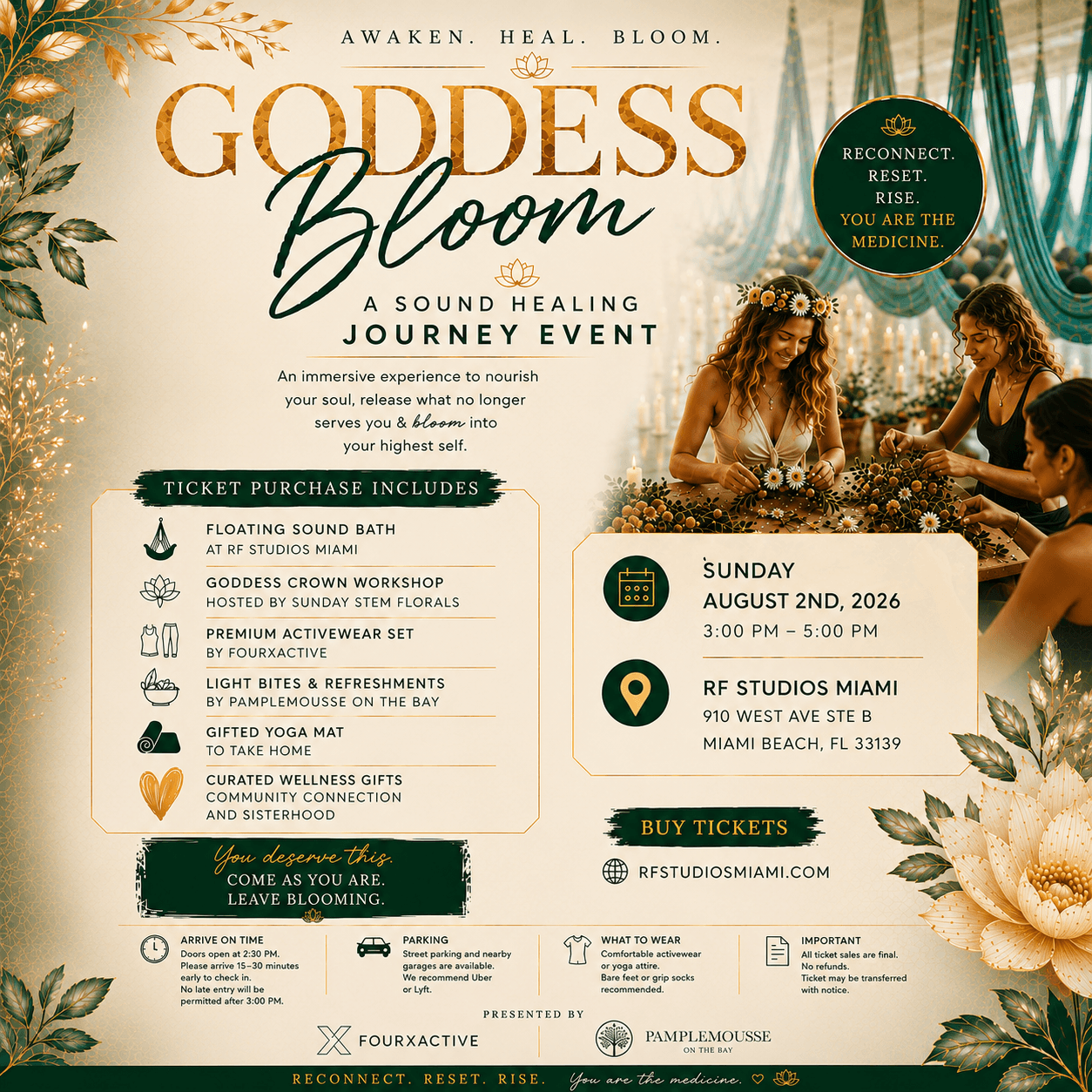 Goddess Bloom + Floating Sound Bath Event