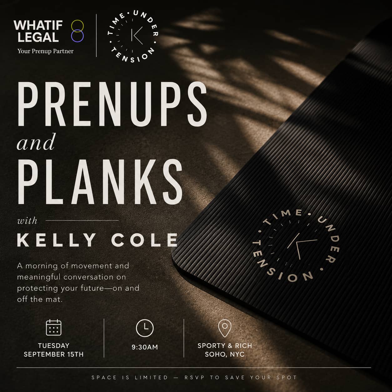 Prenups and Planks with Kelly Cole at Sporty & Rich