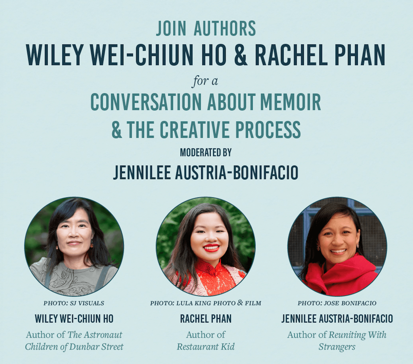 Wiley Wei-Chiun Ho & Rachel Phan: A Conversation About Memoir & the Creative Process