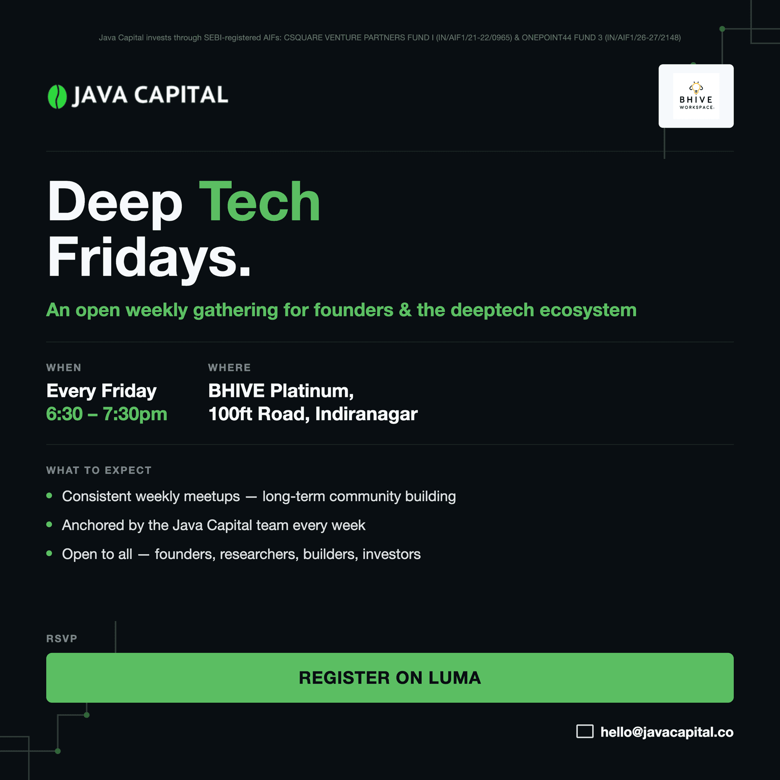 Deep-Tech Fridays by Java Capital