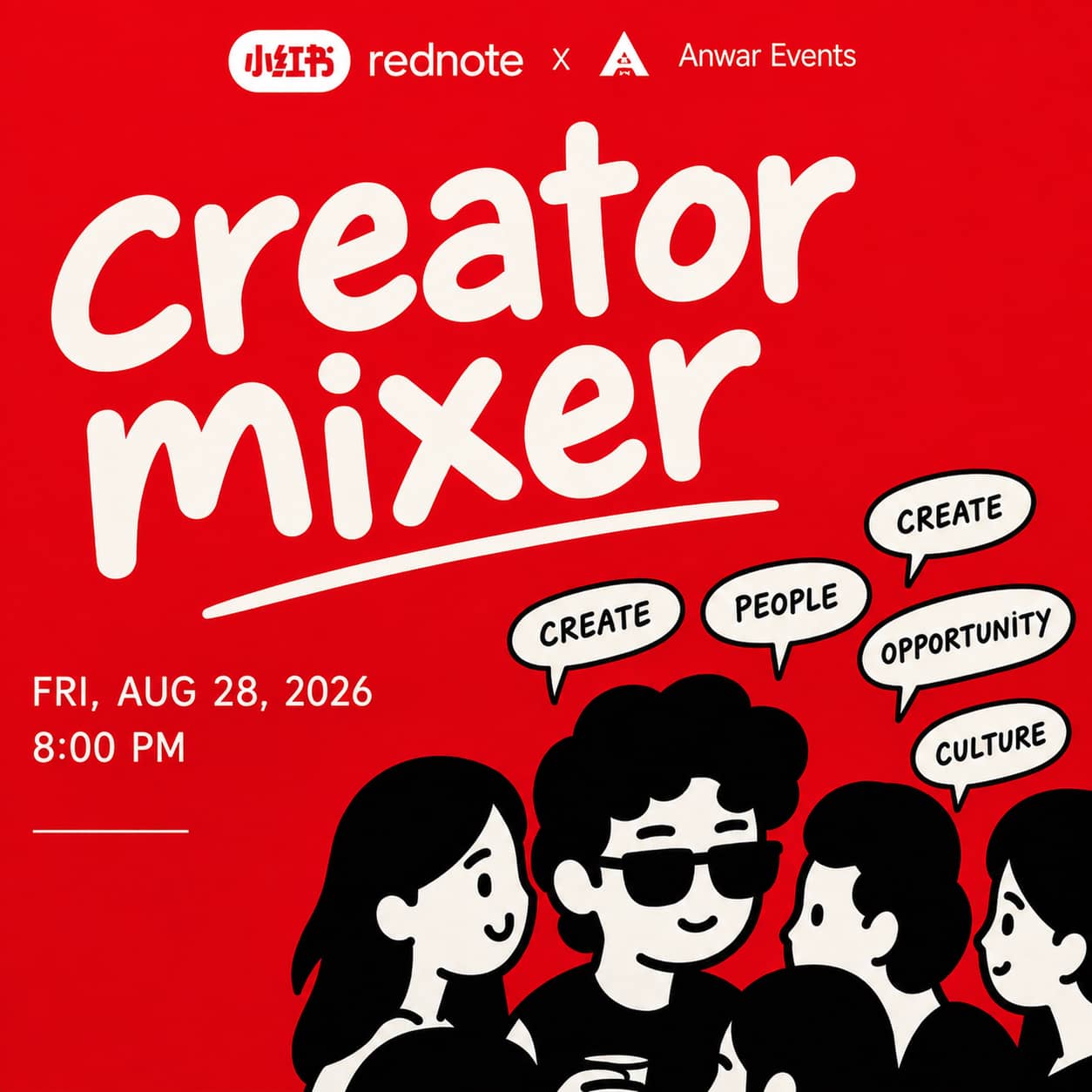 rednote creator mixer by Anwar Events