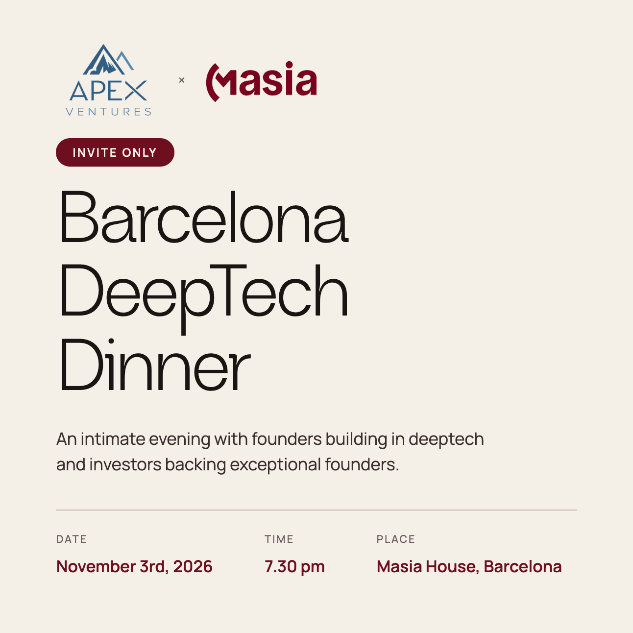 Barcelona Deeptech Dinner