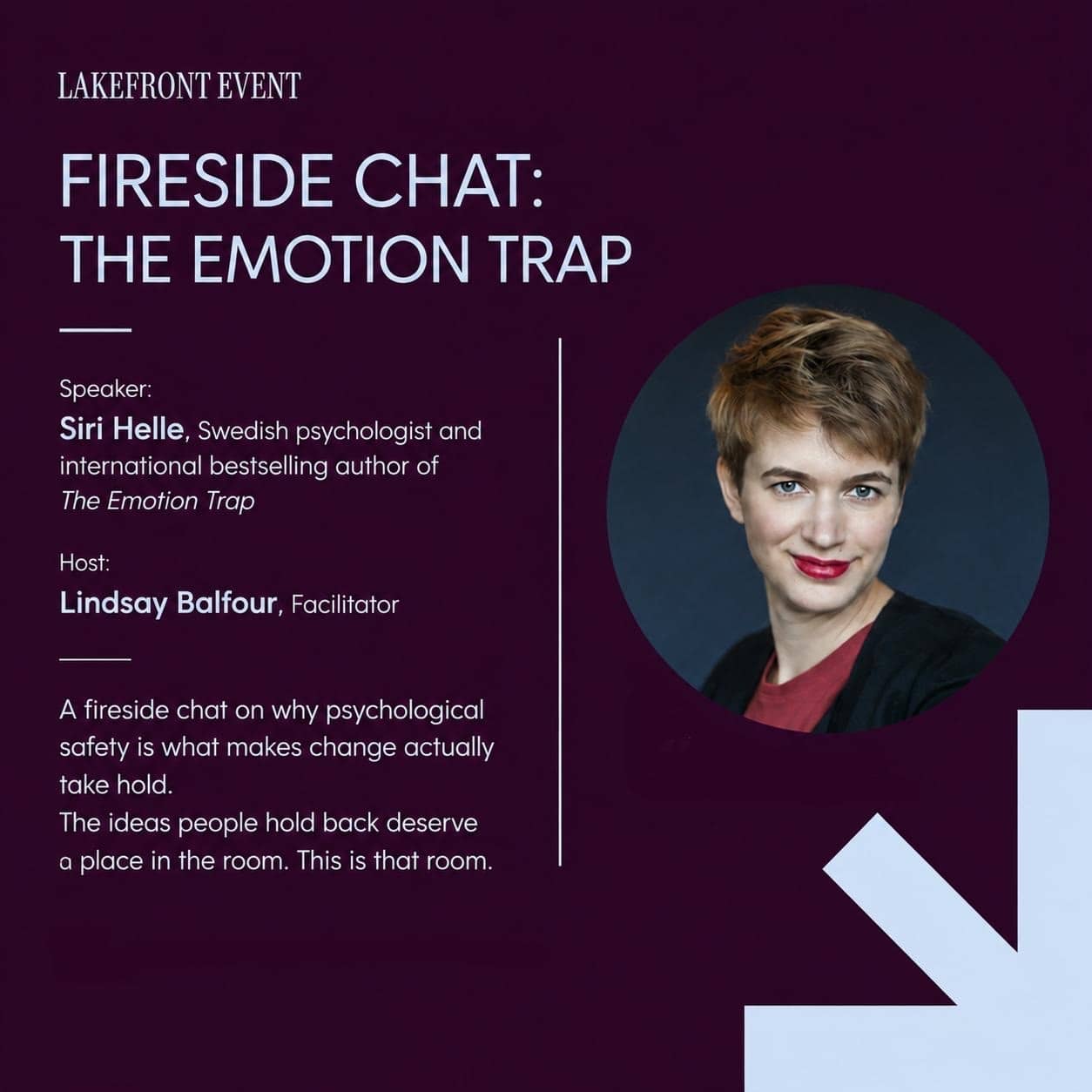 Fireside Chat: The Emotion Trap with Siri Helle