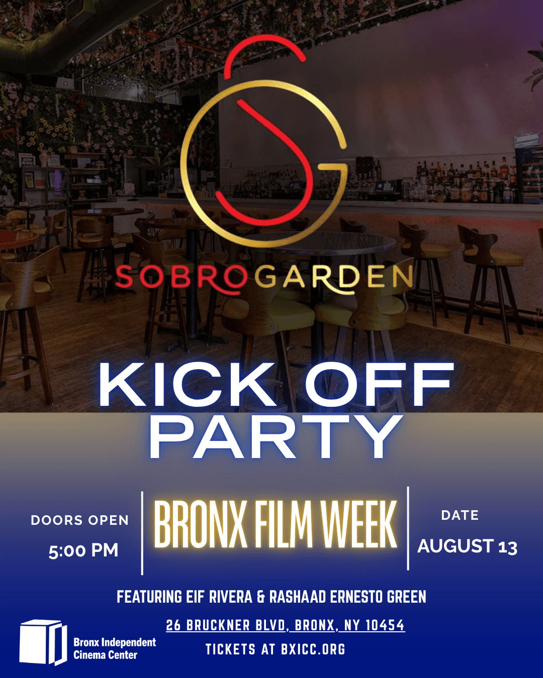 Bronx Film Week | Kick Off Party (Day Pass & VIP Tickets Available)
