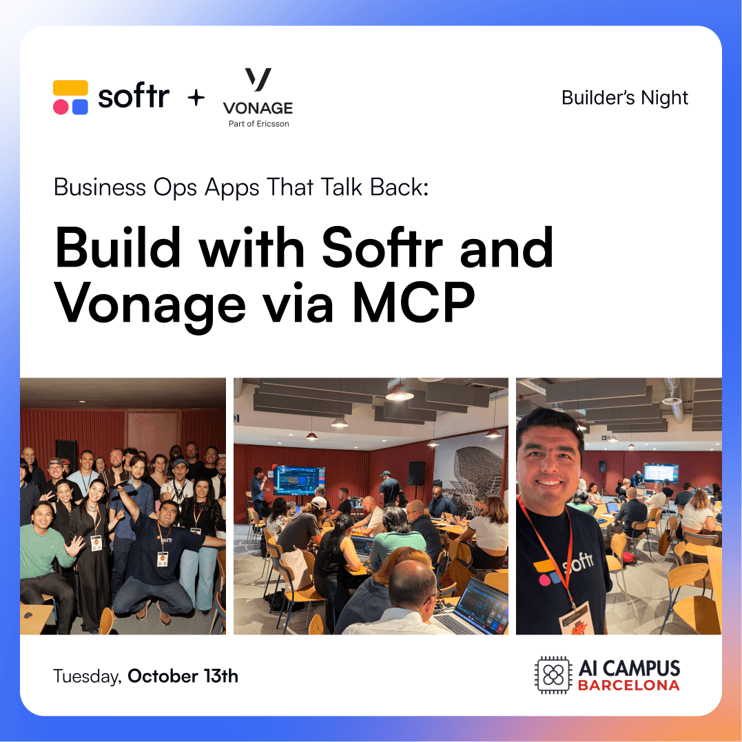 Business Ops Apps That Talk Back: Build with Softr x Vonage