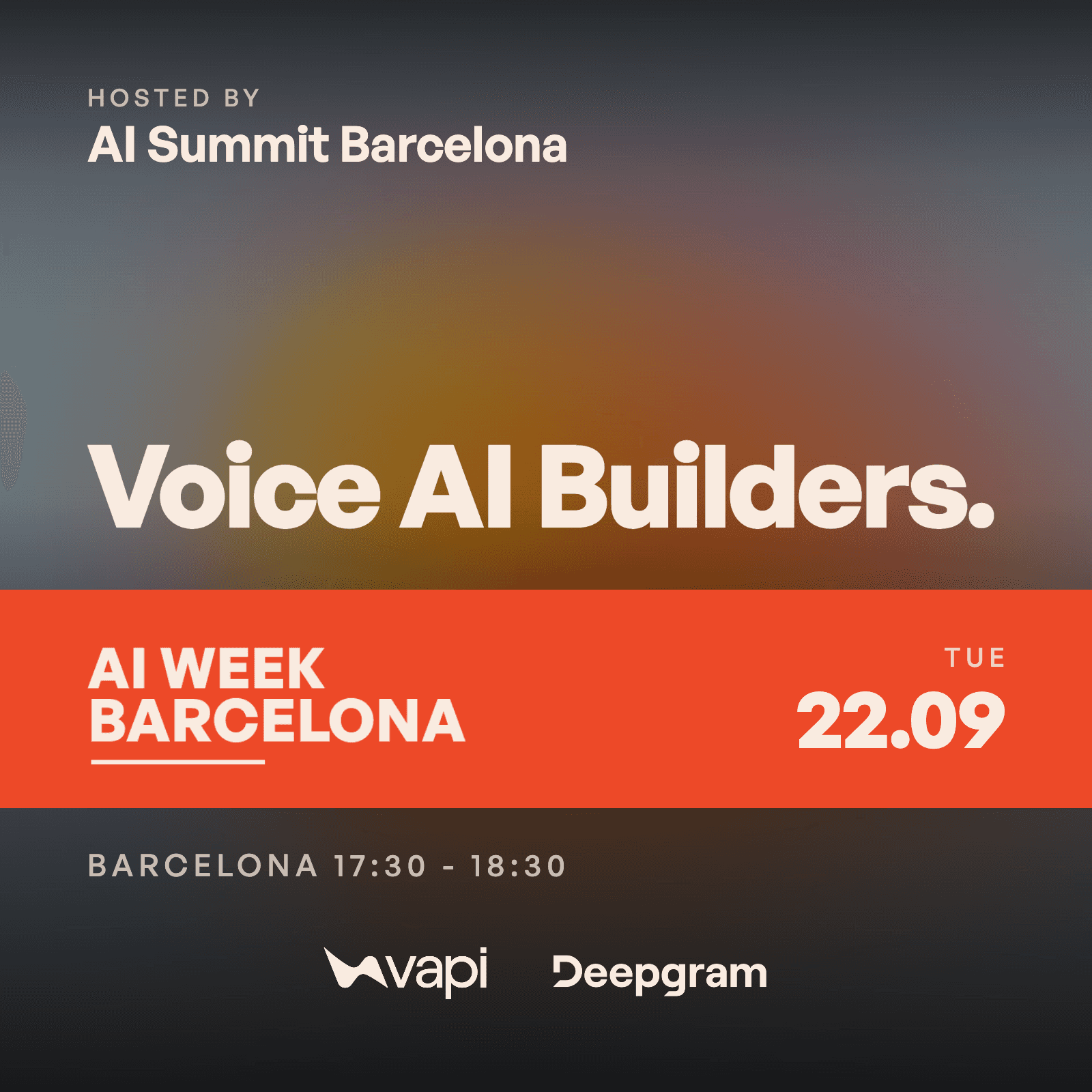 Voice AI Builders || Drinks Sunset Sessions, BCN edition 🍸 - by Vapi & Deepgram