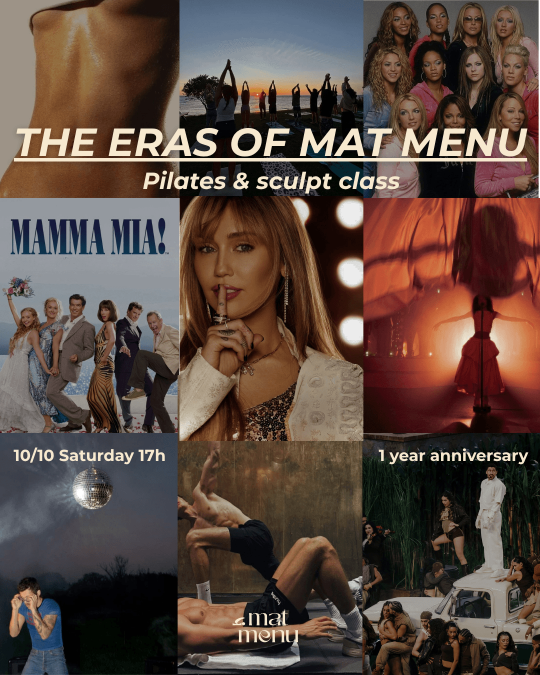 Mat Menu 1y anniversary workout class