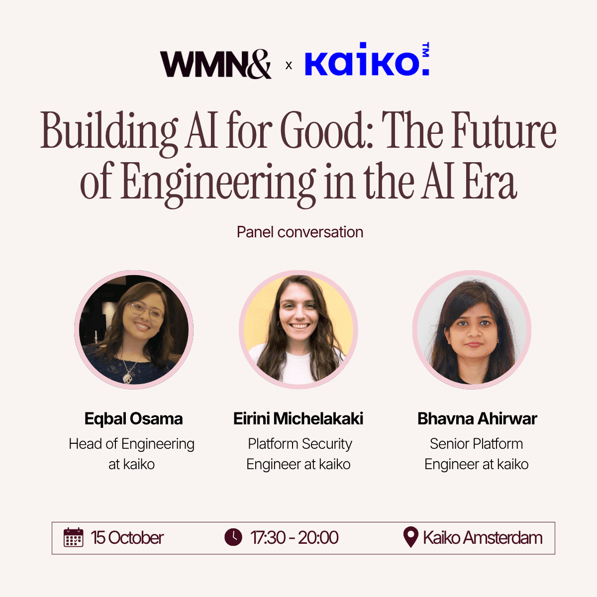 Building AI for Good: The Future of Engineering in the AI Era — a WMN& x kaiko Panel Discussion