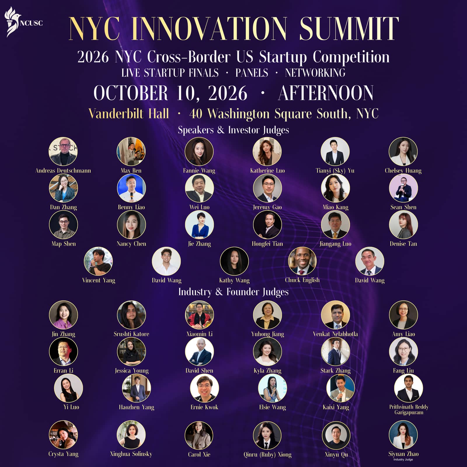NCUSC 2026 | NYC Innovation Summit & Cross-Border Startup Competition