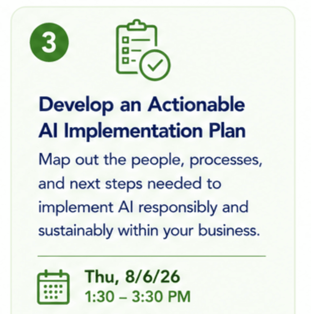 Session 3: Develop an Actionable AI Implementation Plan