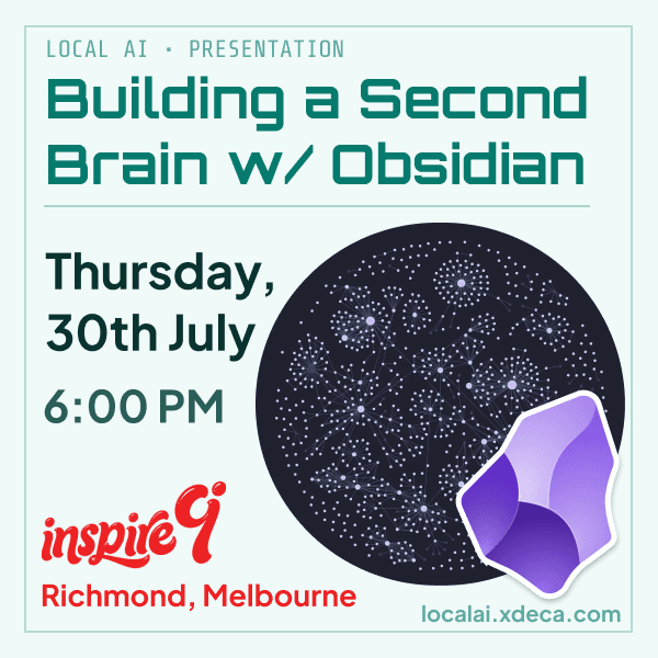 Build a Second Brain w/ Obsidian & localAI