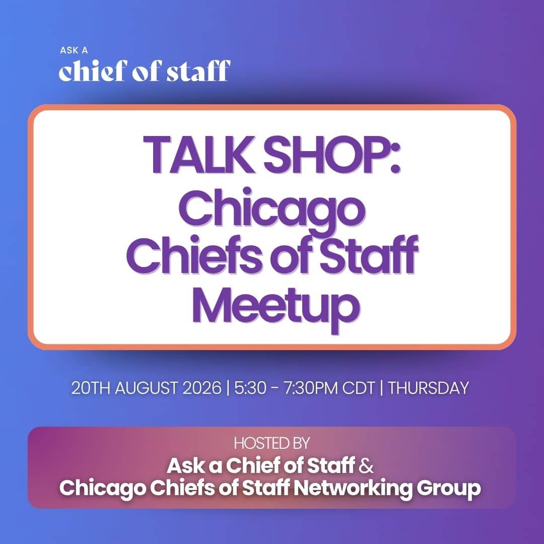Talk Shop: Chicago Chiefs of Staff Meetup