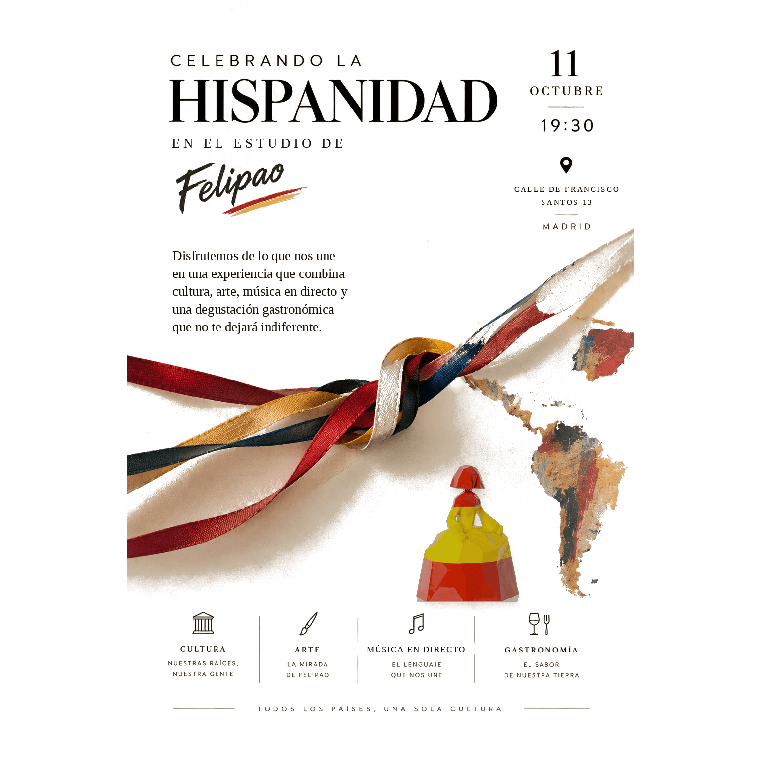 Celebrando la Hispanidad en el estudio de Felipao