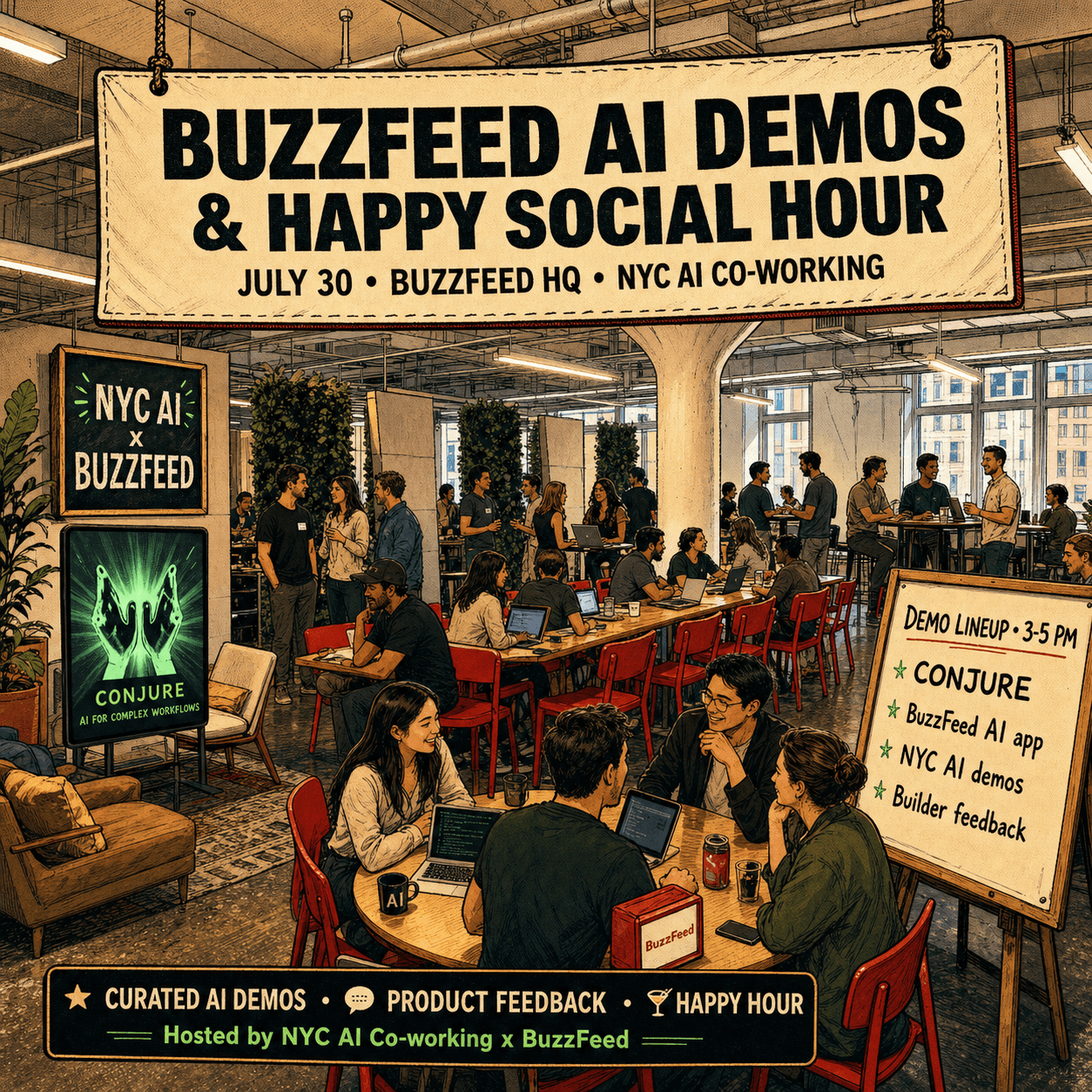 BuzzFeed AI Demos & Happy Social Hour