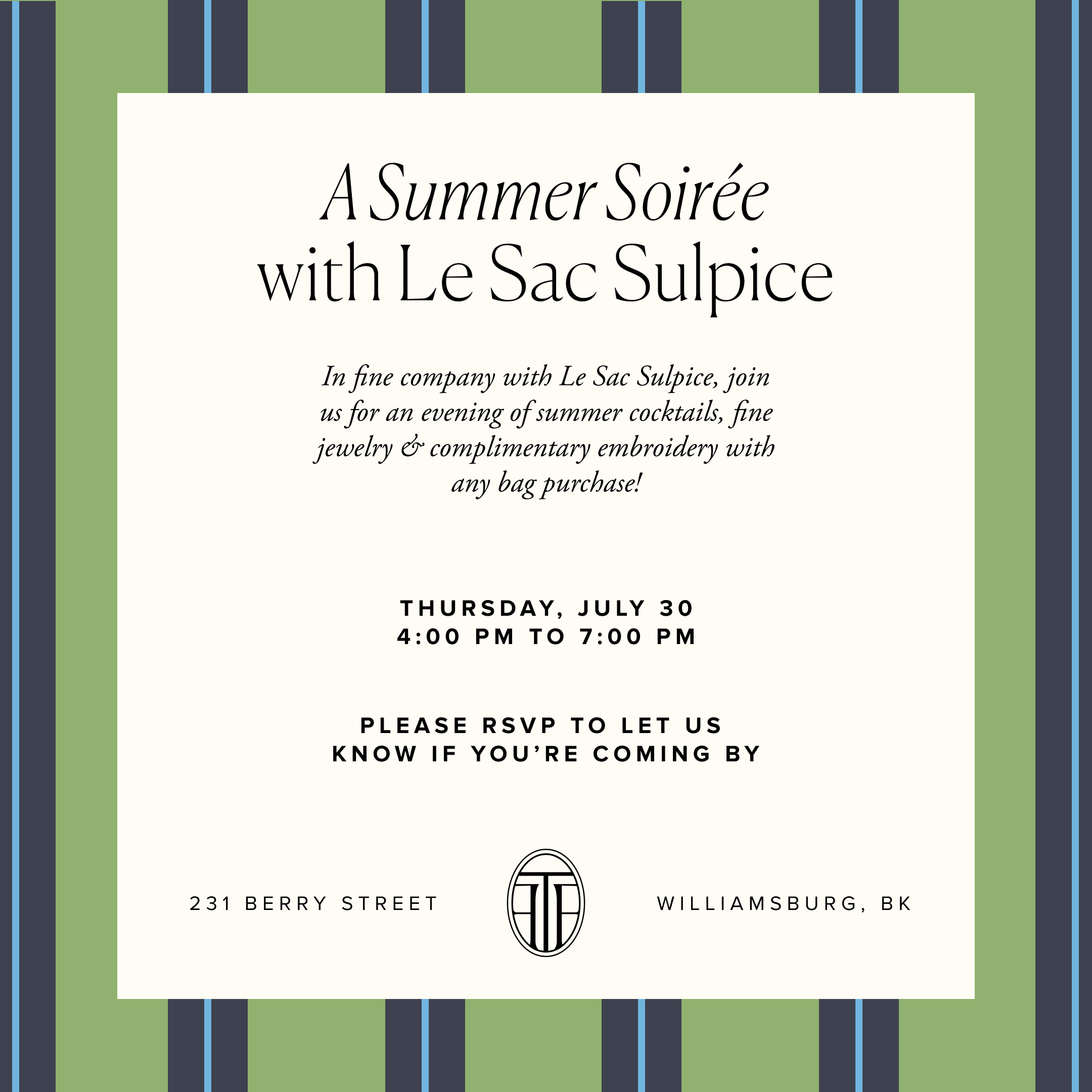 A Summer Soirée with Le Sac Suplice and Fewer Finer