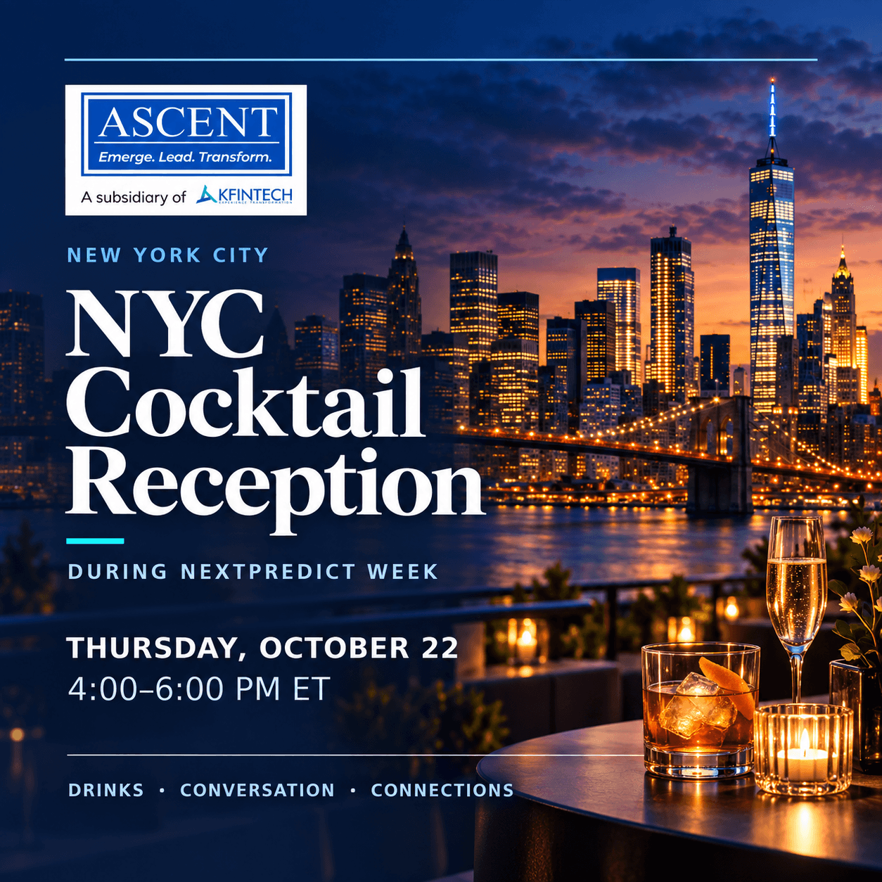 Ascent NYC Cocktail Event during NextPredict