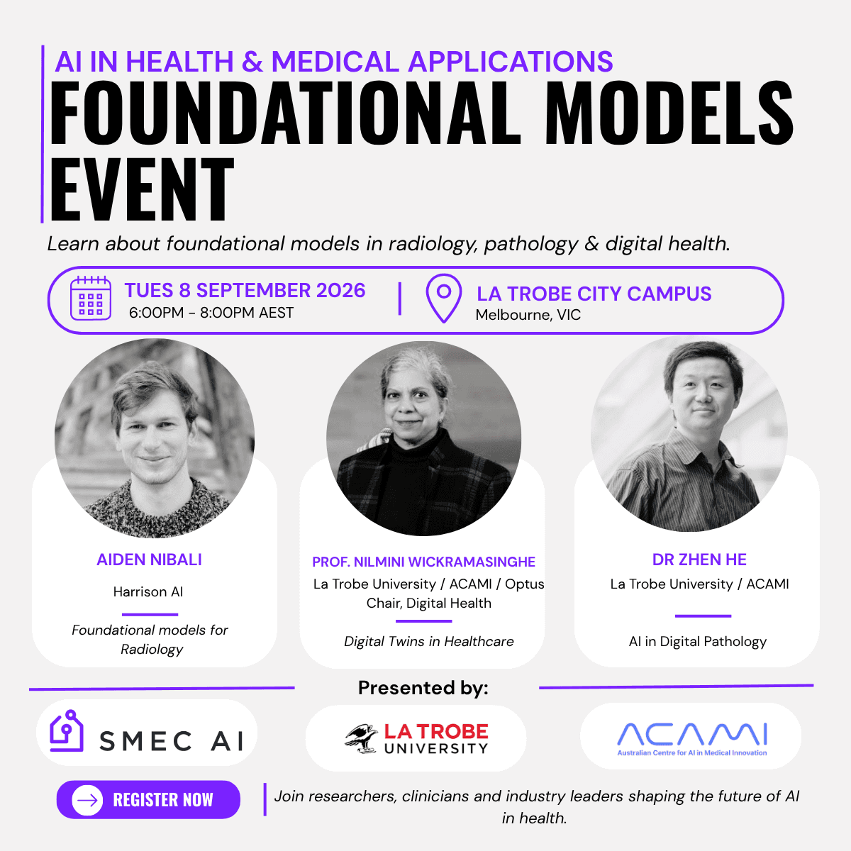 Melbourne Foundational Models Meetup: AI in Health & Medical Applications