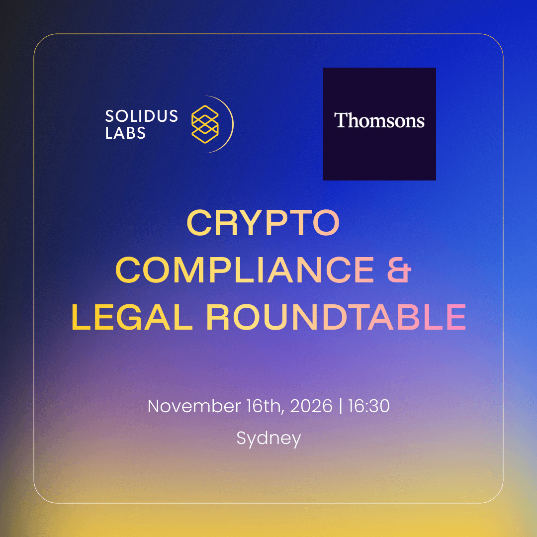 Crypto Compliance and Legal Roundtable - Sydney edition