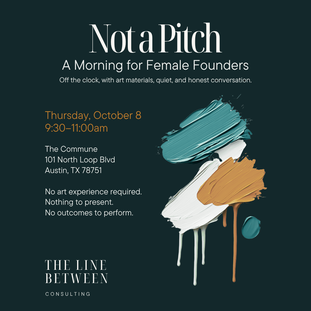 Not a Pitch: A Morning for Female Founders. Off the clock, with art