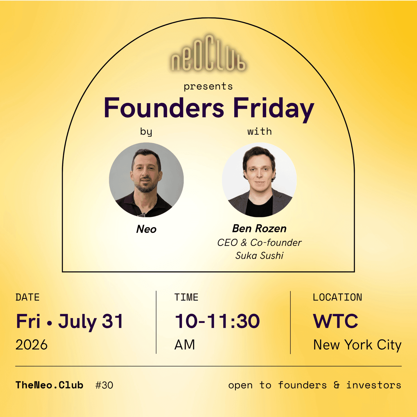 Founders Friday by Neo