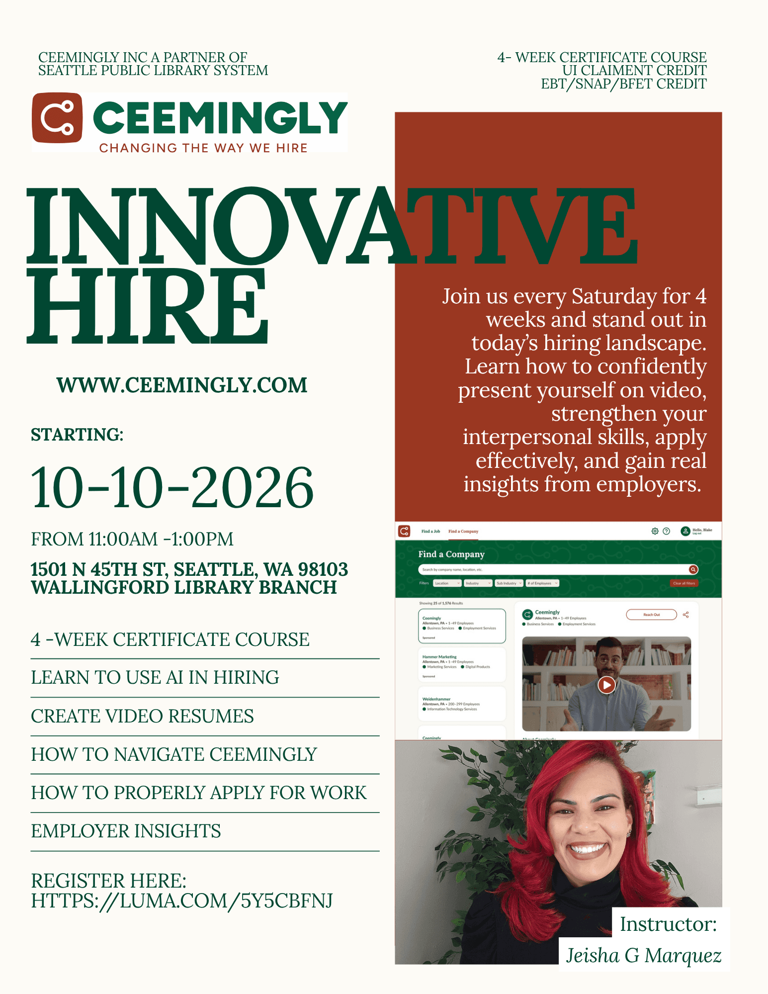 Innovative Hire (4 Week Course)