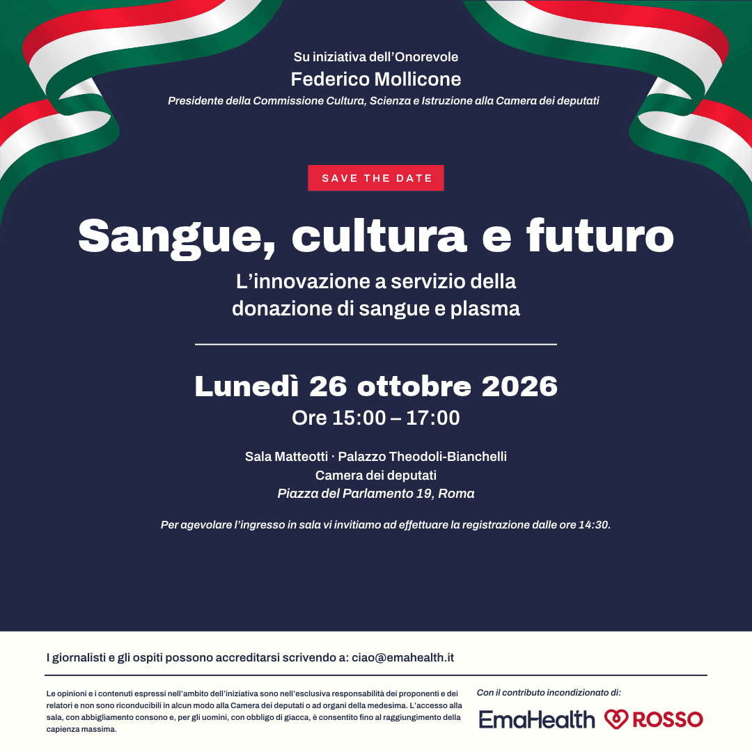 Sangue, cultura e futuro. L’innovazione a servizio della donazione di sangue e plasma.
