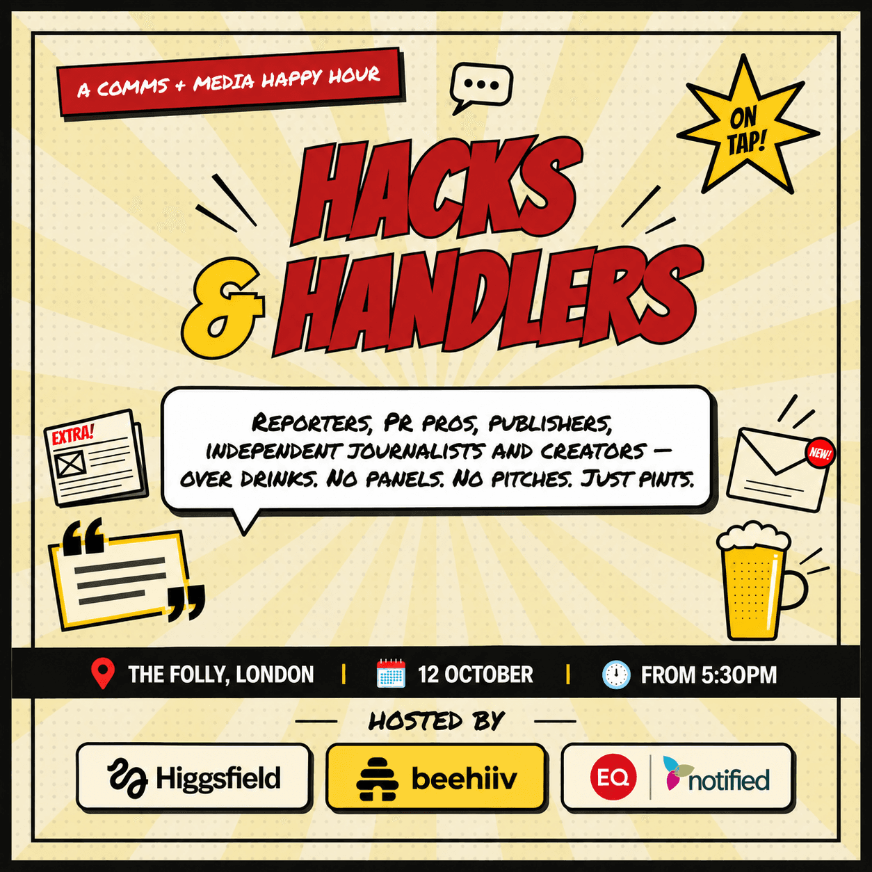 Hacks & Handlers: A Comms & Media Happy Hour