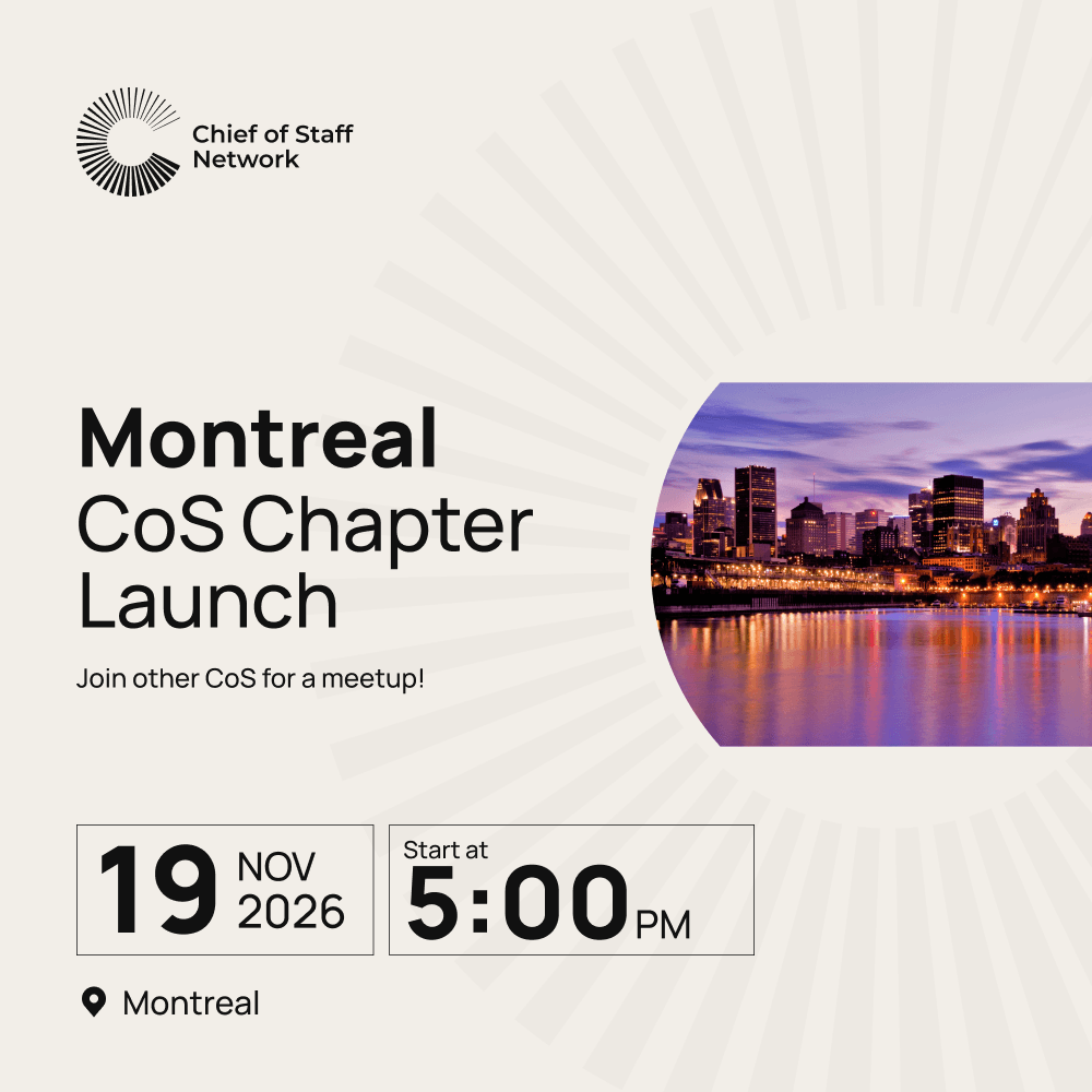 Montreal Chief of Staff Chapter Launch